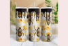 Black Glitter Honeybee Tumbler Wrap Bundle