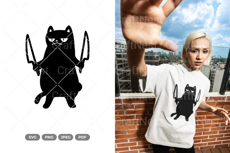 Black Cat Funny Cat SVG Bundle - CraftNest - Digital Crafting and Art