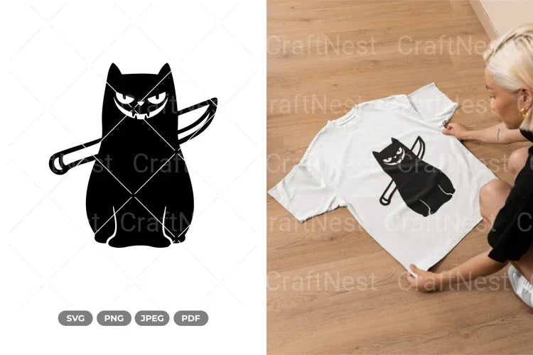 Black Cat Funny Cat SVG Bundle - CraftNest - Digital Crafting and Art