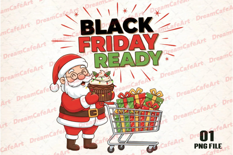 Black Friday Santa Clipart Bundle - CraftNest - Digital Crafting and Art