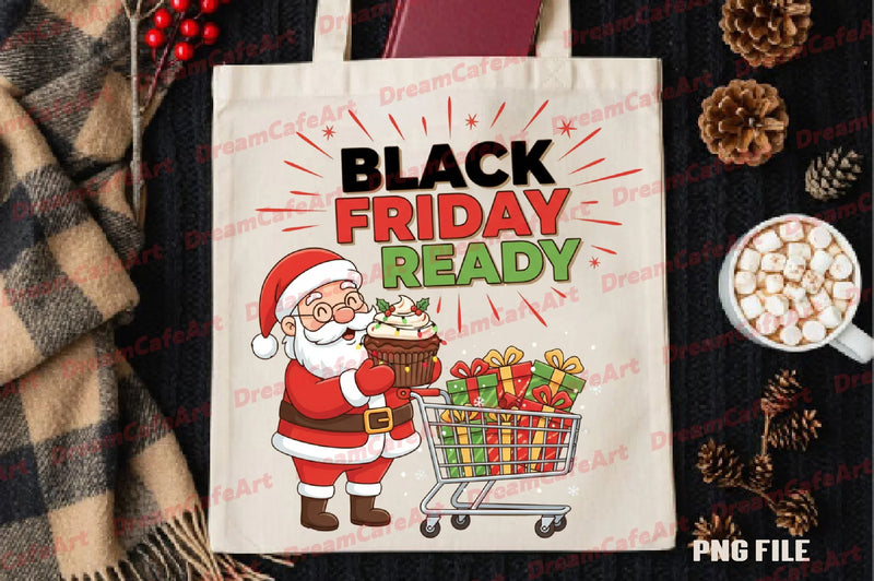Black Friday Santa Clipart Bundle - CraftNest - Digital Crafting and Art
