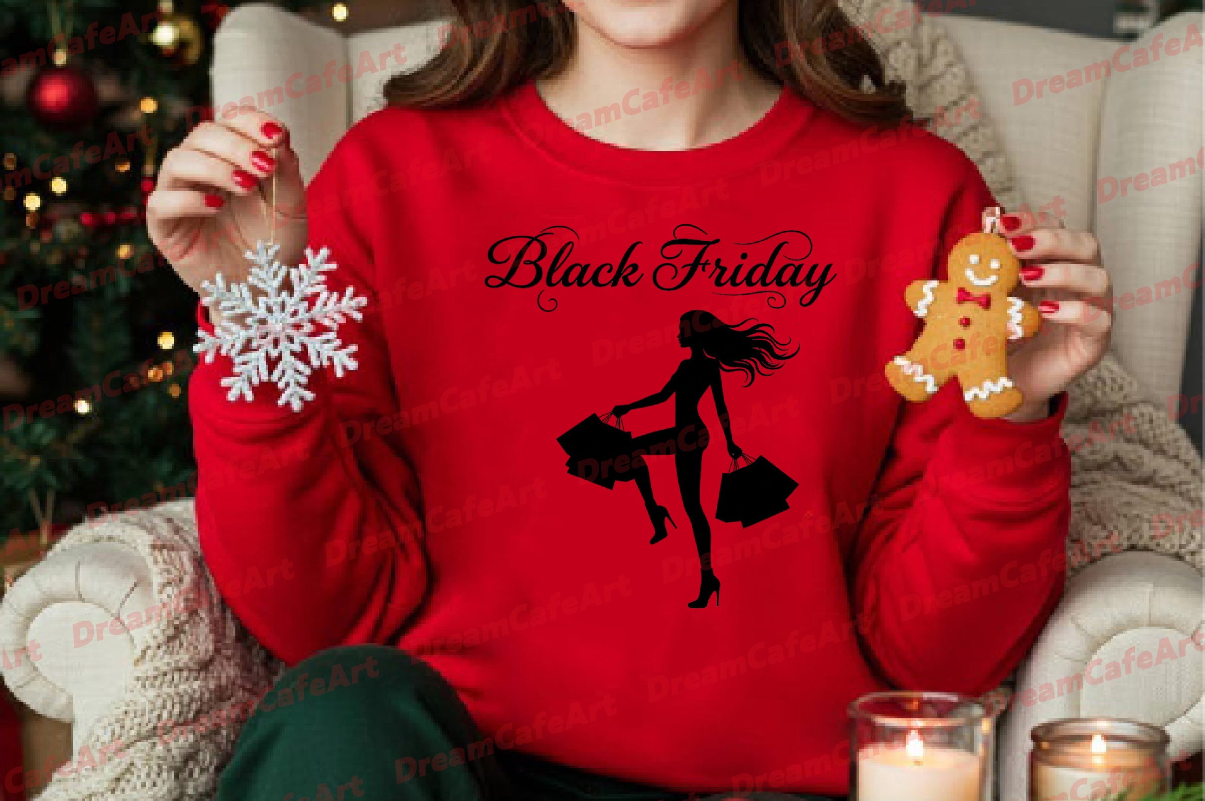 Black Friday Shopping Girl Clipart Bundle