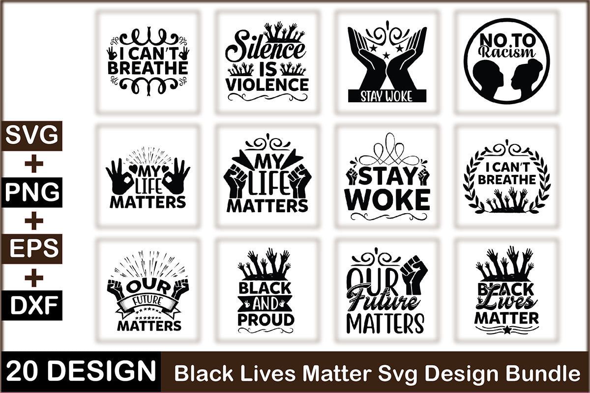 Black Lives Matter SVG Bundle 3 - CraftNest - Digital Crafting and Art