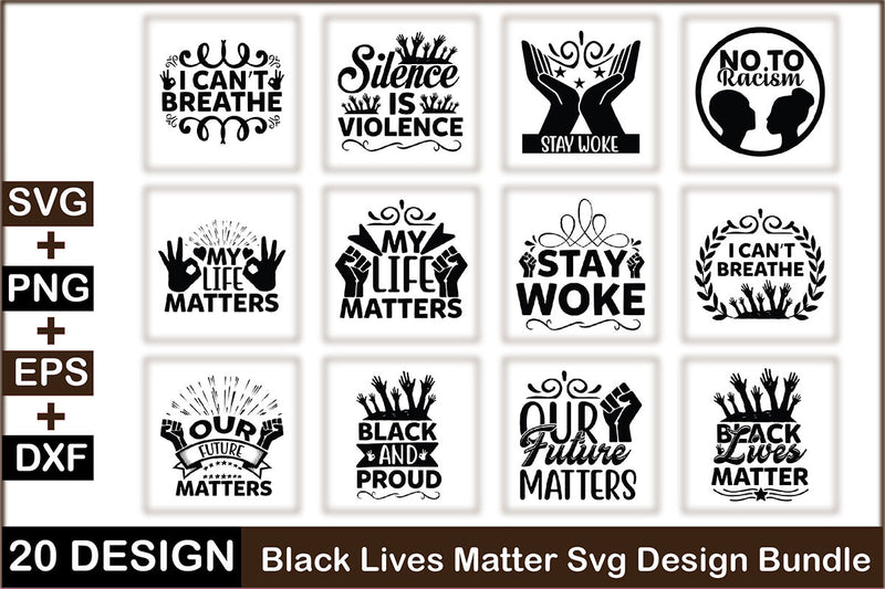 Black Lives Matter SVG Bundle 3 - CraftNest - Digital Crafting and Art