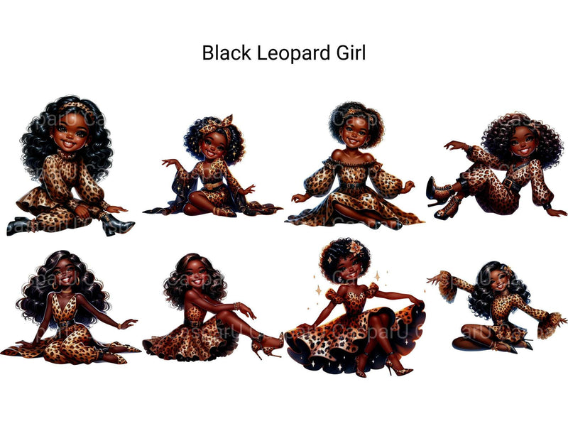 Black Leopard Girl - CraftNest - Digital Crafting and Art