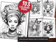 African Black Woman Adults Coloring Pages - CraftNest - Digital Crafting and Art