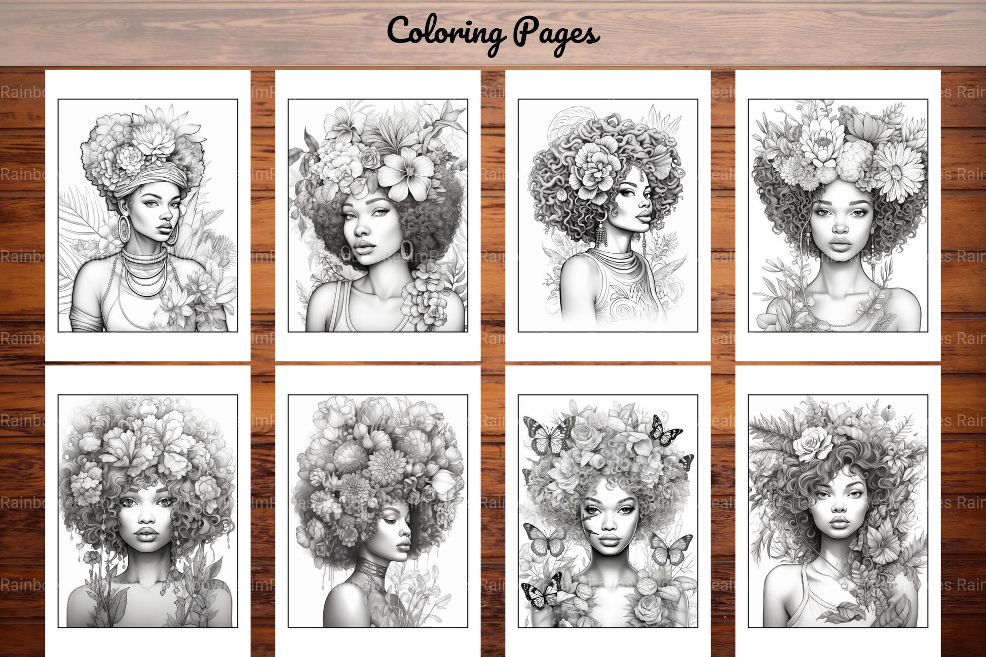 African Black Woman Adults Coloring Pages - CraftNest - Digital Crafting and Art