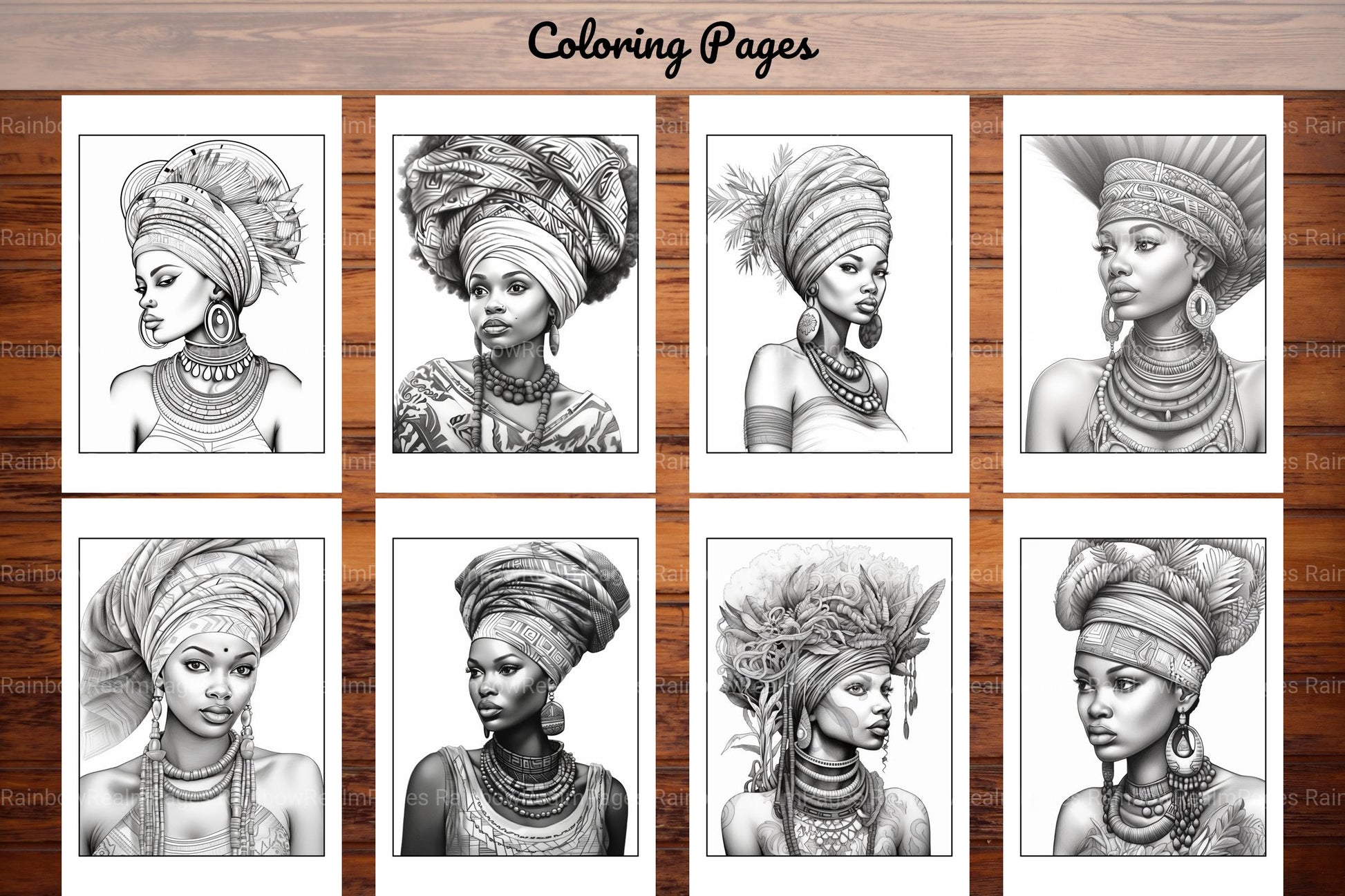 African Black Woman Adults Coloring Pages - CraftNest - Digital Crafting and Art