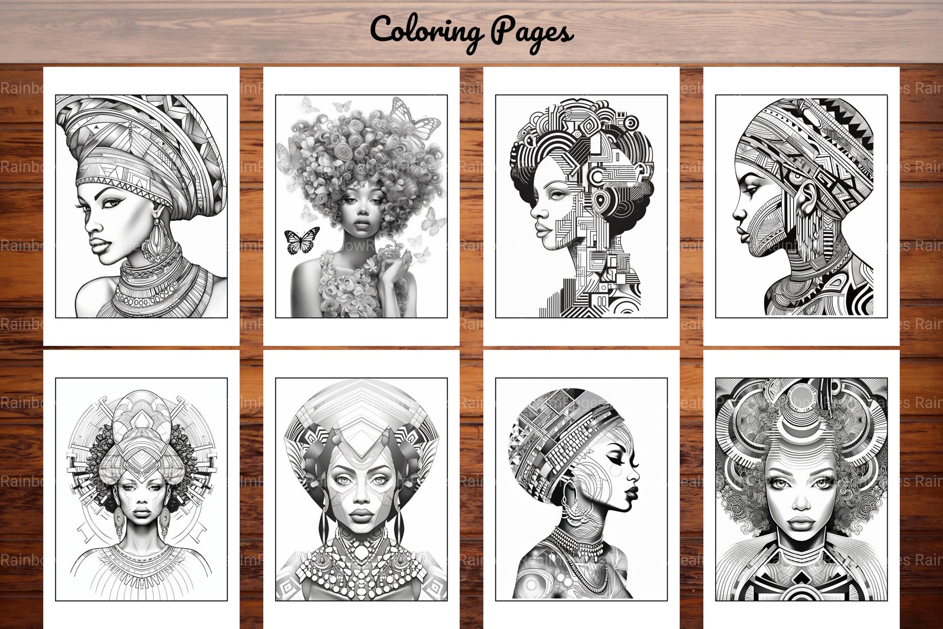 African Black Woman Adults Coloring Pages - CraftNest - Digital Crafting and Art