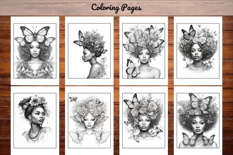 African Black Woman Adults Coloring Pages - CraftNest - Digital Crafting and Art