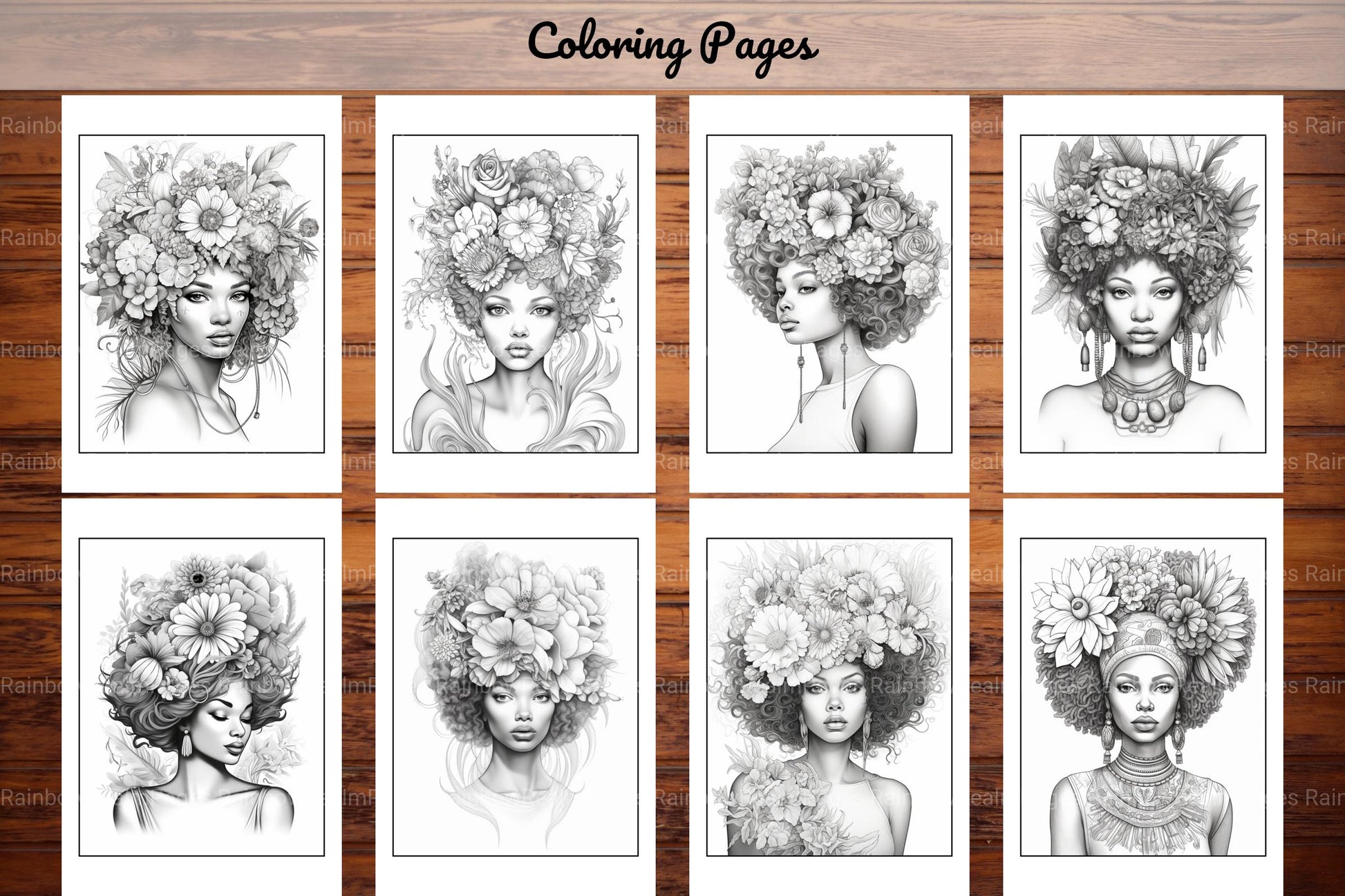 African Black Woman Adults Coloring Pages - CraftNest - Digital Crafting and Art