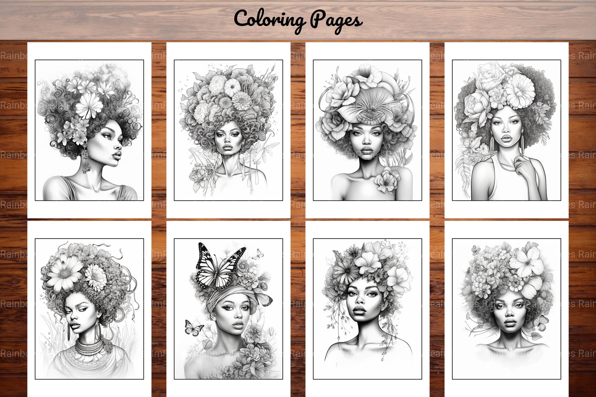 African Black Woman Adults Coloring Pages - CraftNest - Digital Crafting and Art