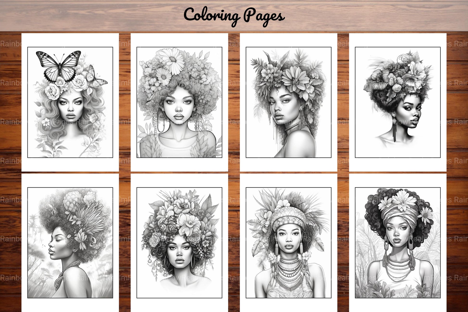 African Black Woman Adults Coloring Pages - CraftNest - Digital Crafting and Art
