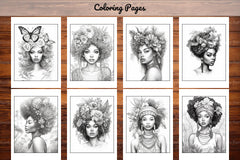 African Black Woman Adults Coloring Pages - CraftNest - Digital Crafting and Art