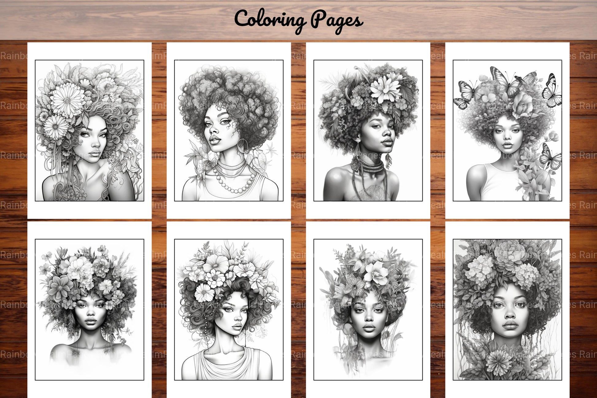 African Black Woman Adults Coloring Pages - CraftNest - Digital Crafting and Art