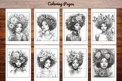 African Black Woman Adults Coloring Pages - CraftNest - Digital Crafting and Art