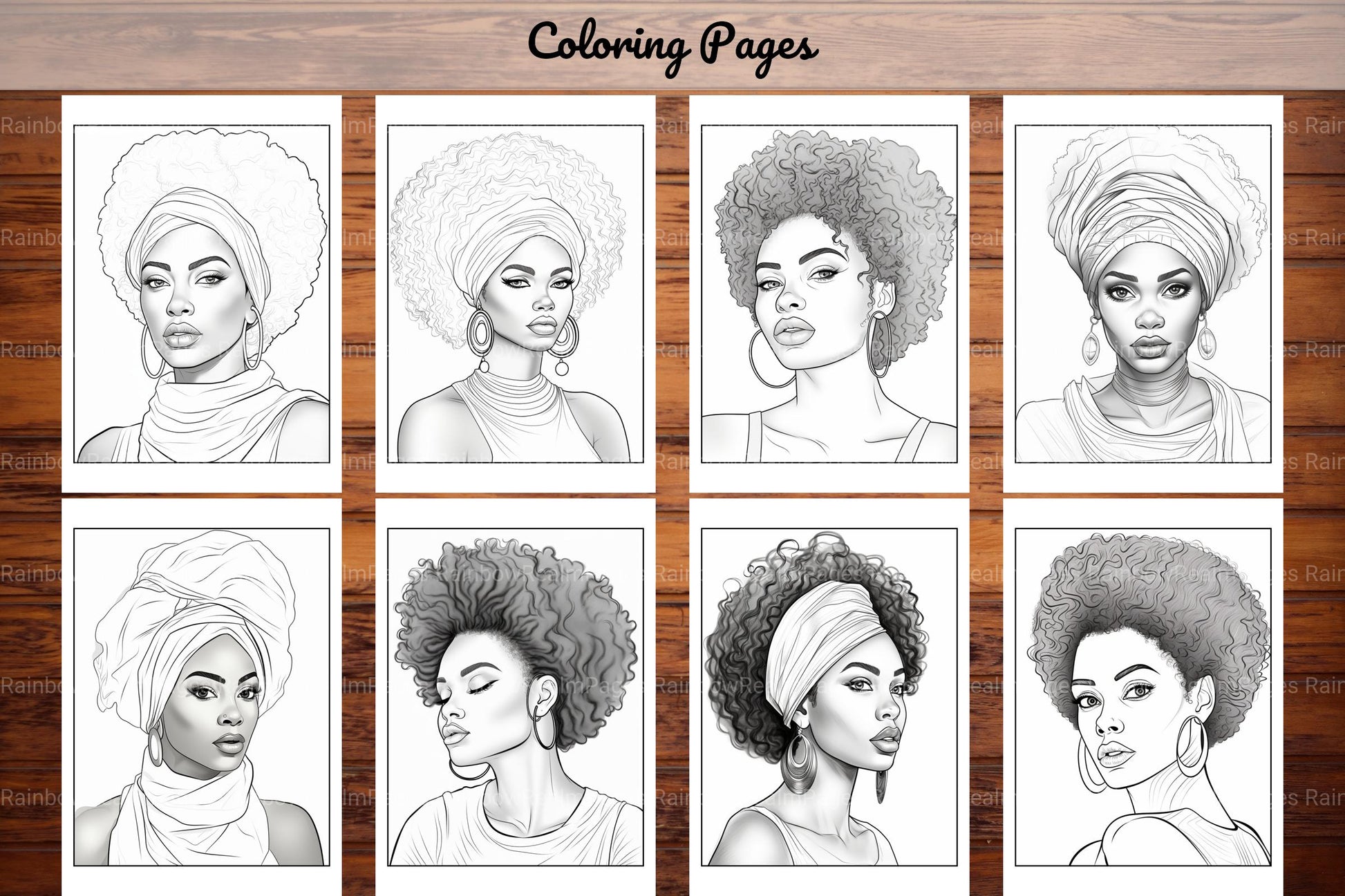 African Black Woman Coloring Book 62 Pages - CraftNest - Digital Crafting and Art