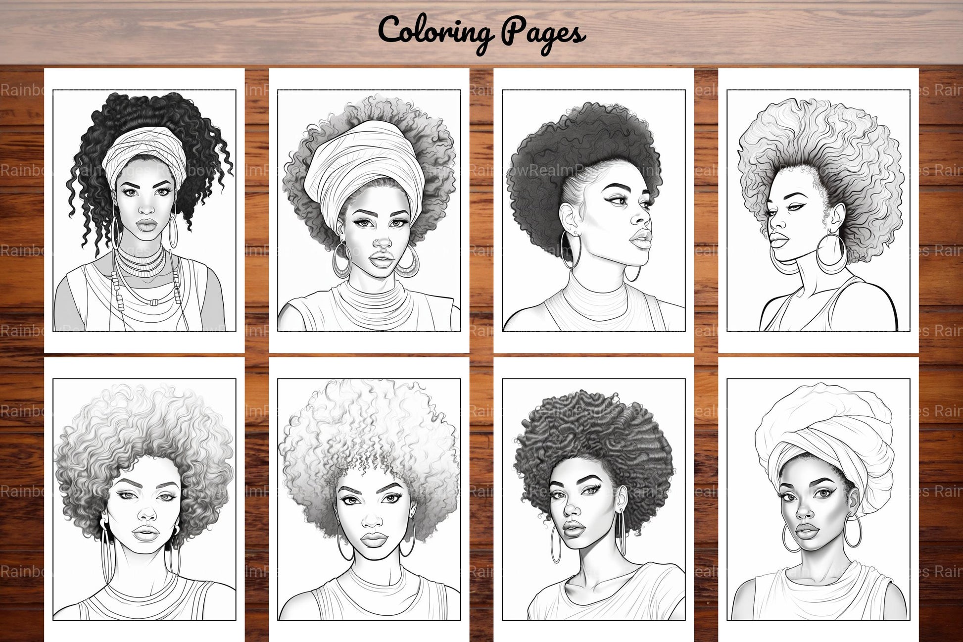 African Black Woman Coloring Book 62 Pages - CraftNest - Digital Crafting and Art