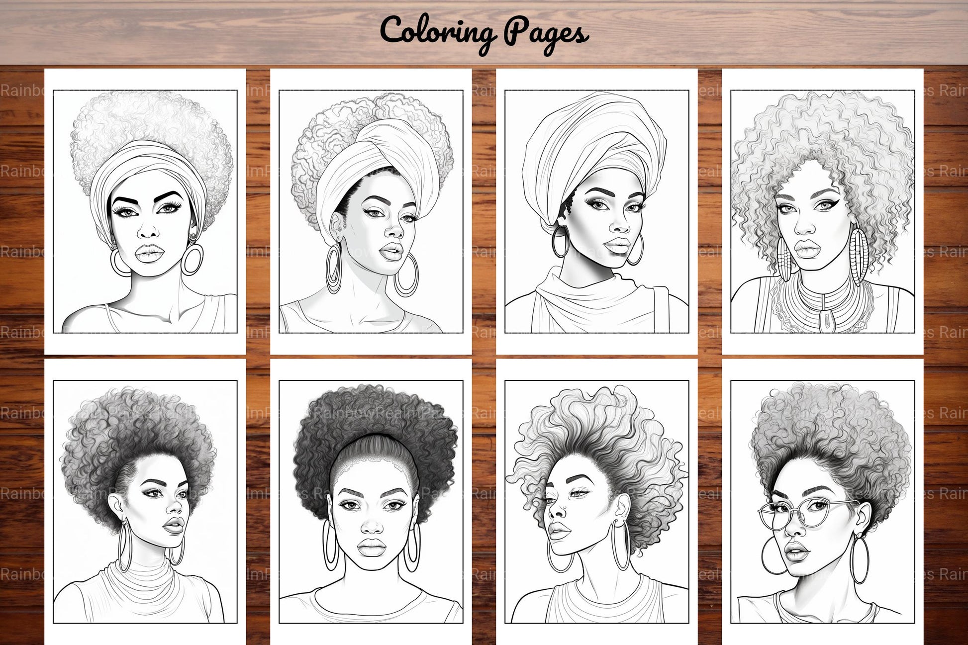 African Black Woman Coloring Book 62 Pages - CraftNest - Digital Crafting and Art
