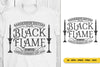 Black Flame Halloween Badge SVG Clipart Bundle