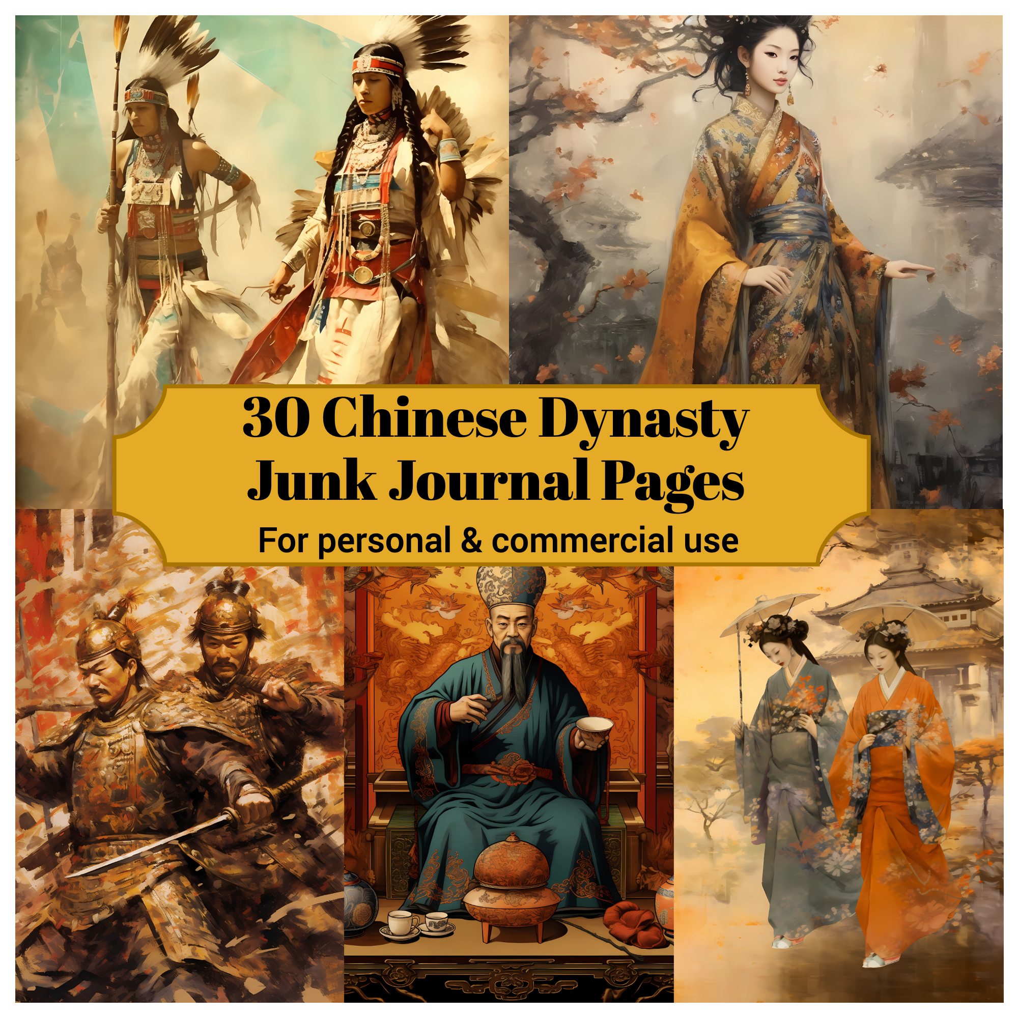 Chinese Dynasties Junk Journal Pages - CraftNest