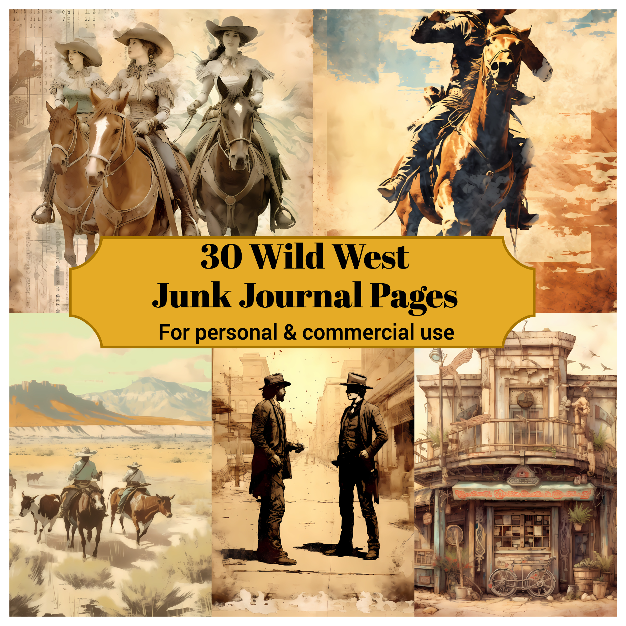 Wild West Junk Journal Pages - CraftNest