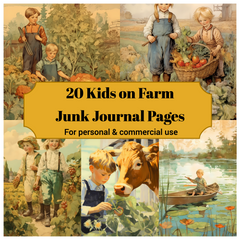 Kids On Farms Junk Journal Pages - CraftNest