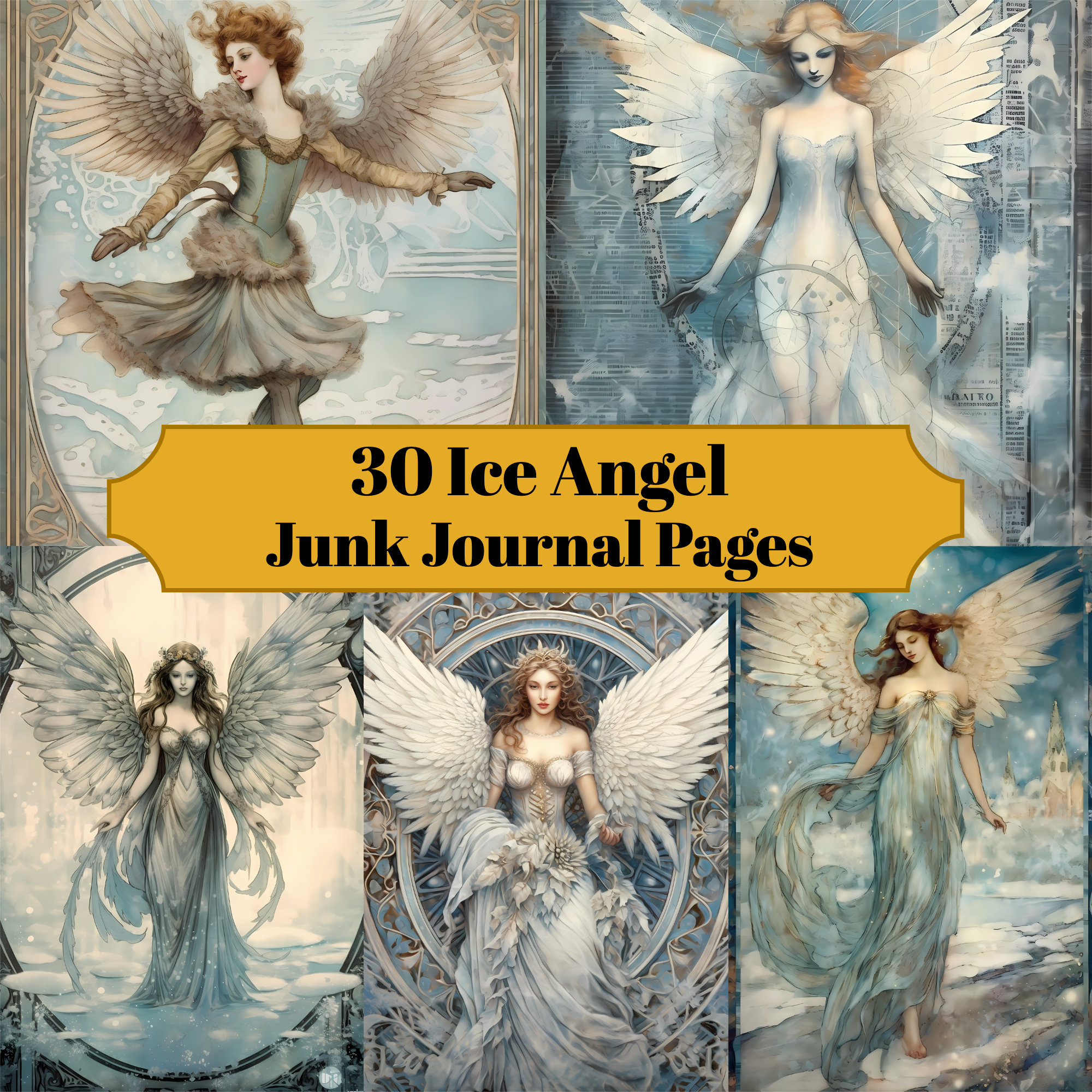 Ice Angels Junk Journal Pages - CraftNest