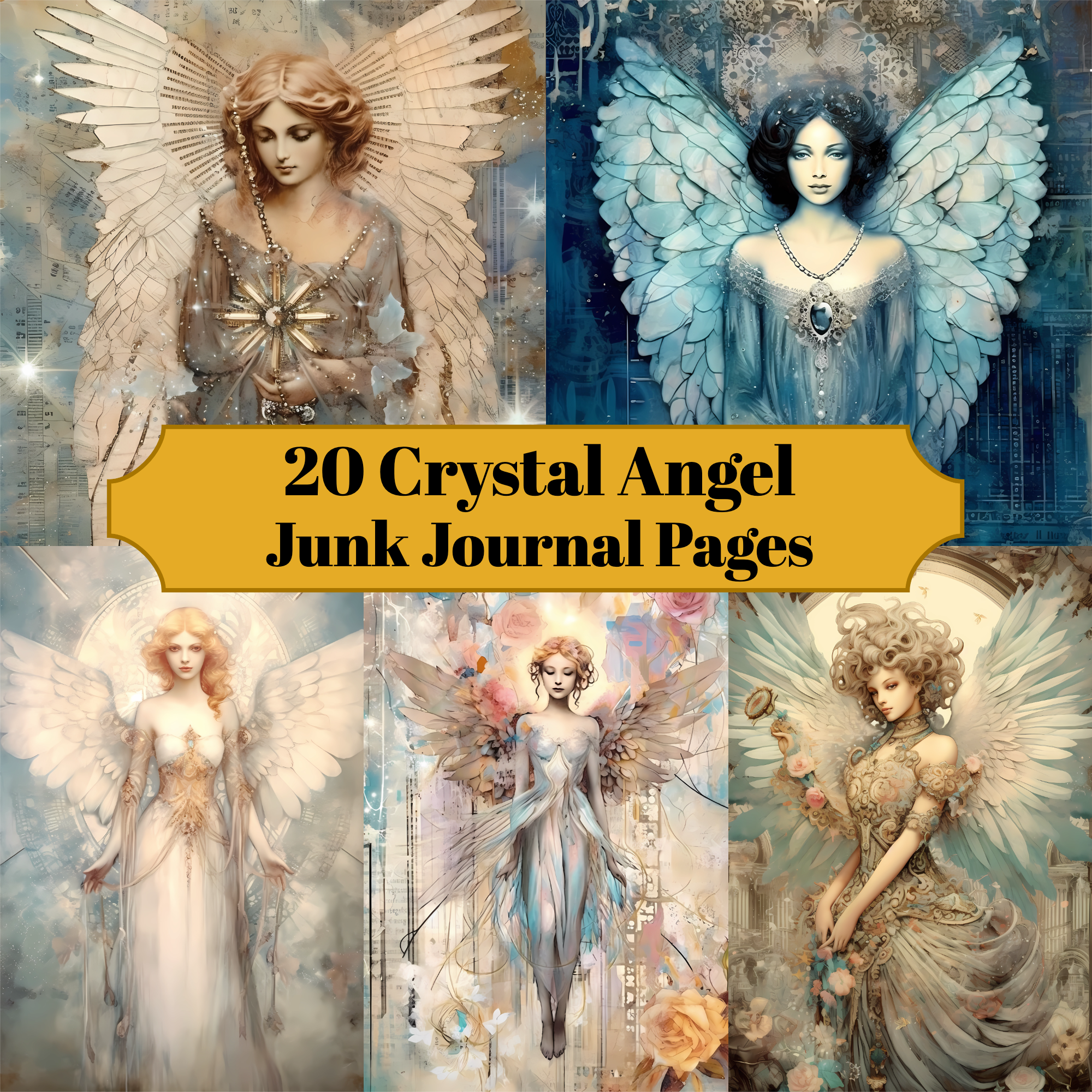 Crystal Angels Junk Journal Pages - CraftNest