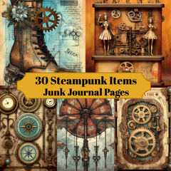 Steampunk Items Junk Journal Pages - CraftNest