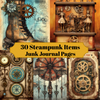 Steampunk -Artikel Junk Journalseiten
