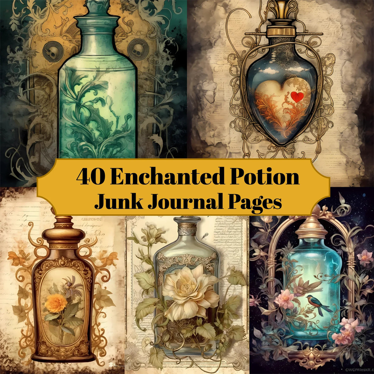 Enchanted Potion Junk Journal Pages