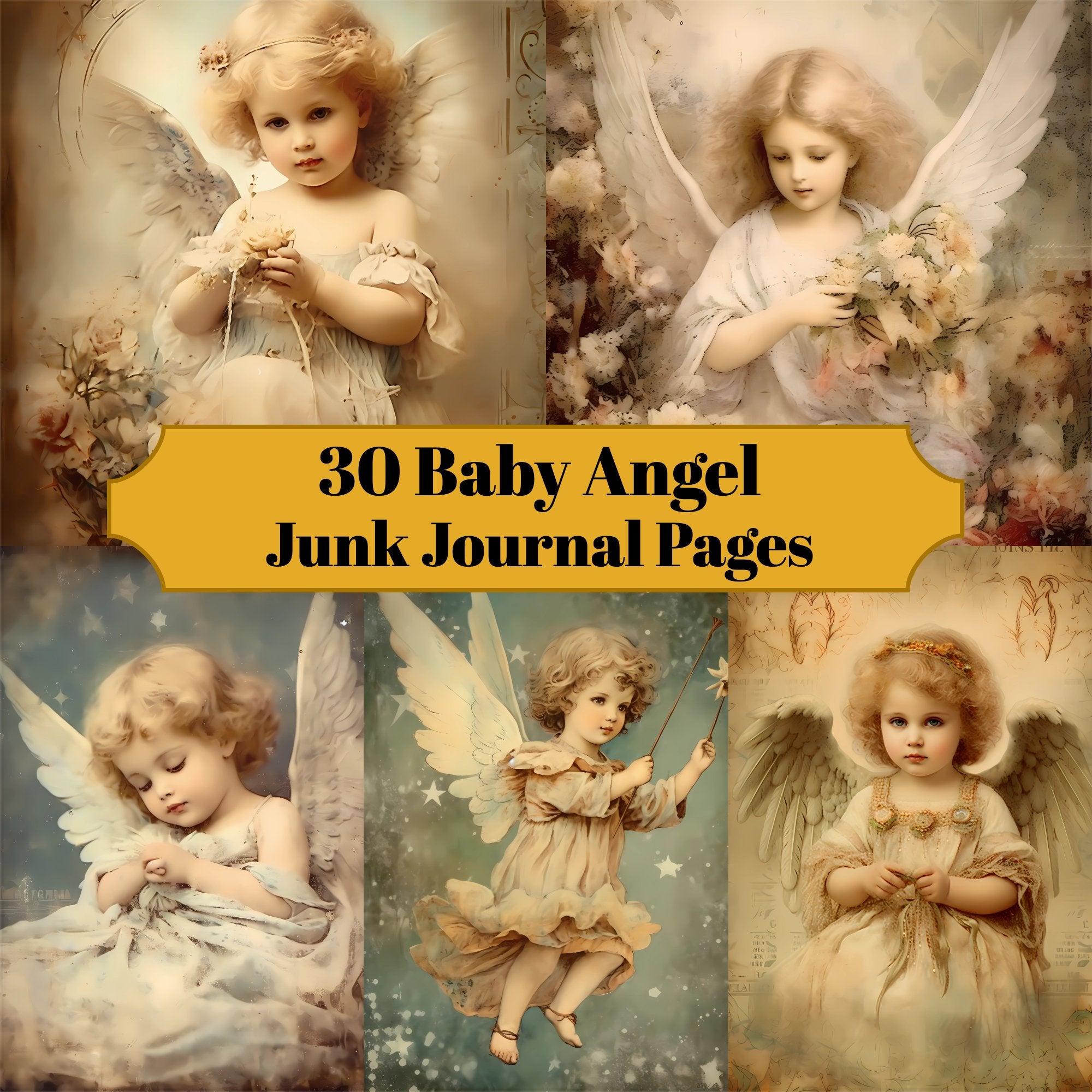 Baby Angels Junk Journal Pages - CraftNest