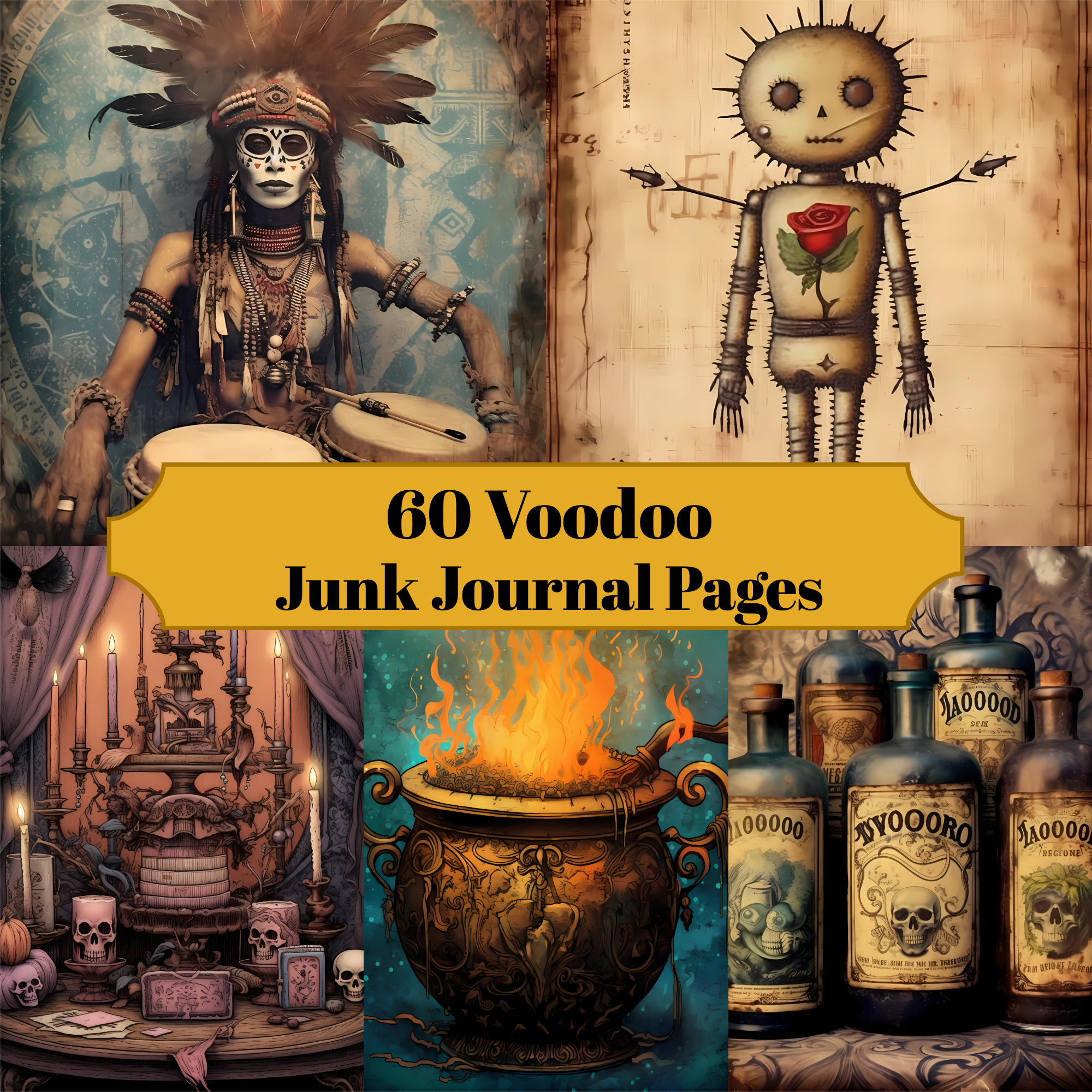 Voodoo Rituals Junk Journal Pages - CraftNest