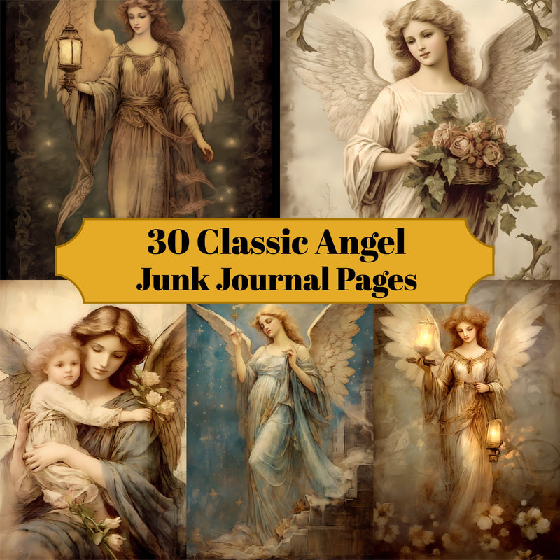 Classic Angels Junk Journal Pages - CraftNest