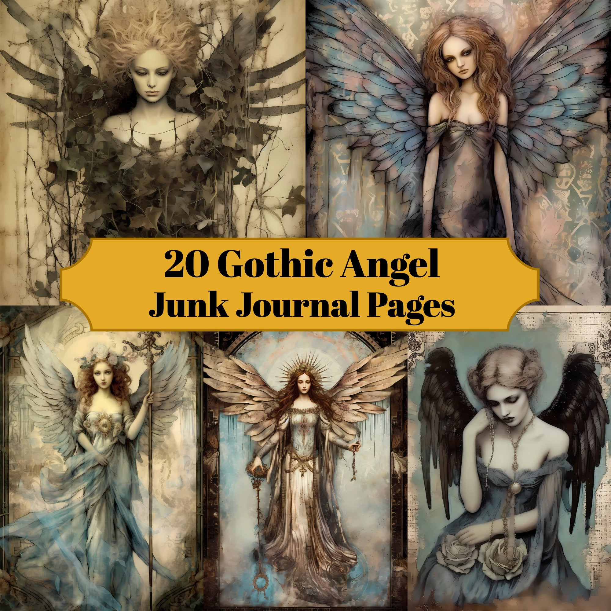 Gothic Angels Junk Journal Pages - CraftNest