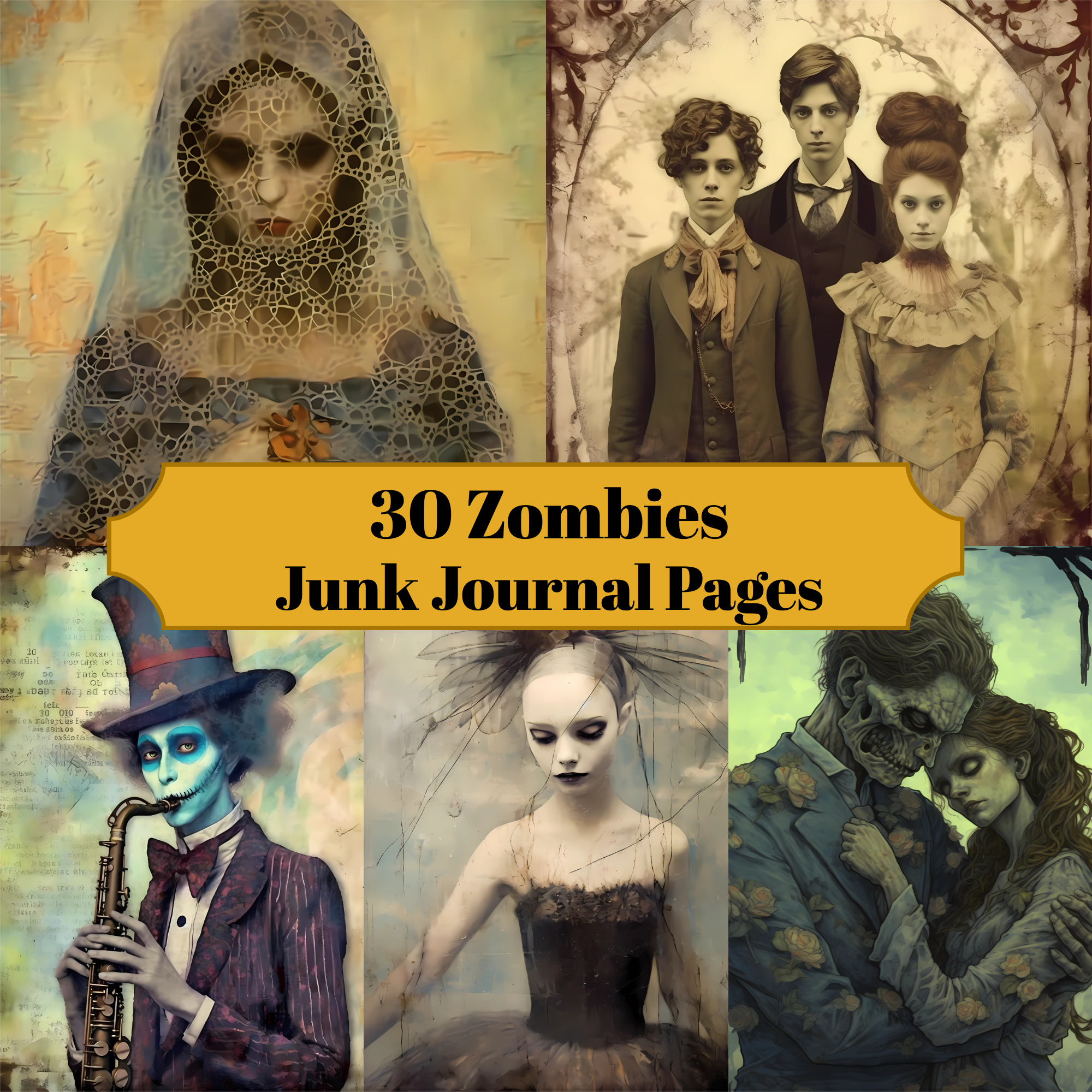 Zombies Junk Journal Pages - CraftNest