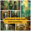 Steampunk Jungle World Junk Journalseiten