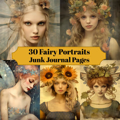 Fairy Portraits Junk Journal Pages - CraftNest