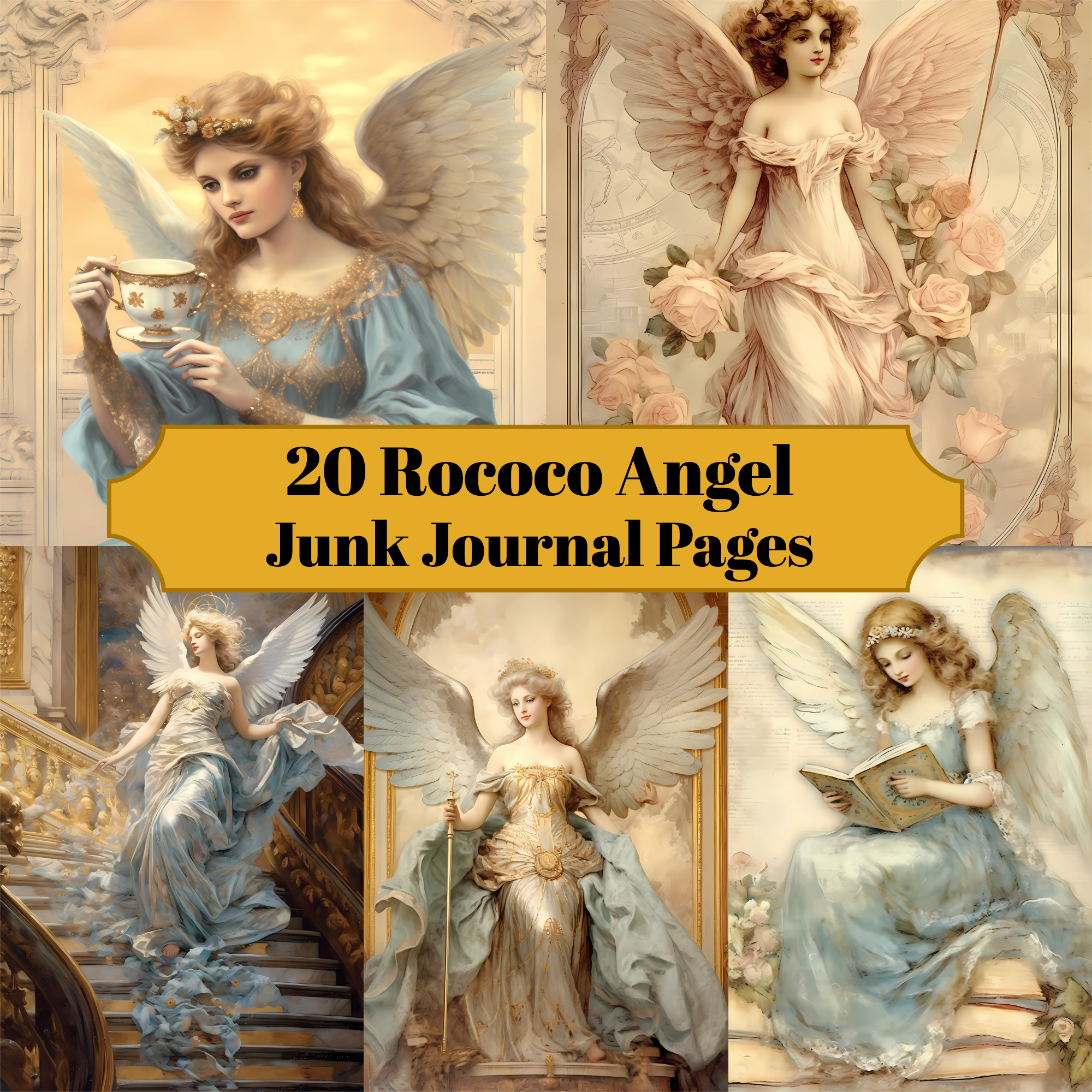 Rococo Angels Junk Journal Pages - CraftNest