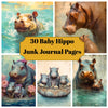 Baby Hippos Junk Journalseiten
