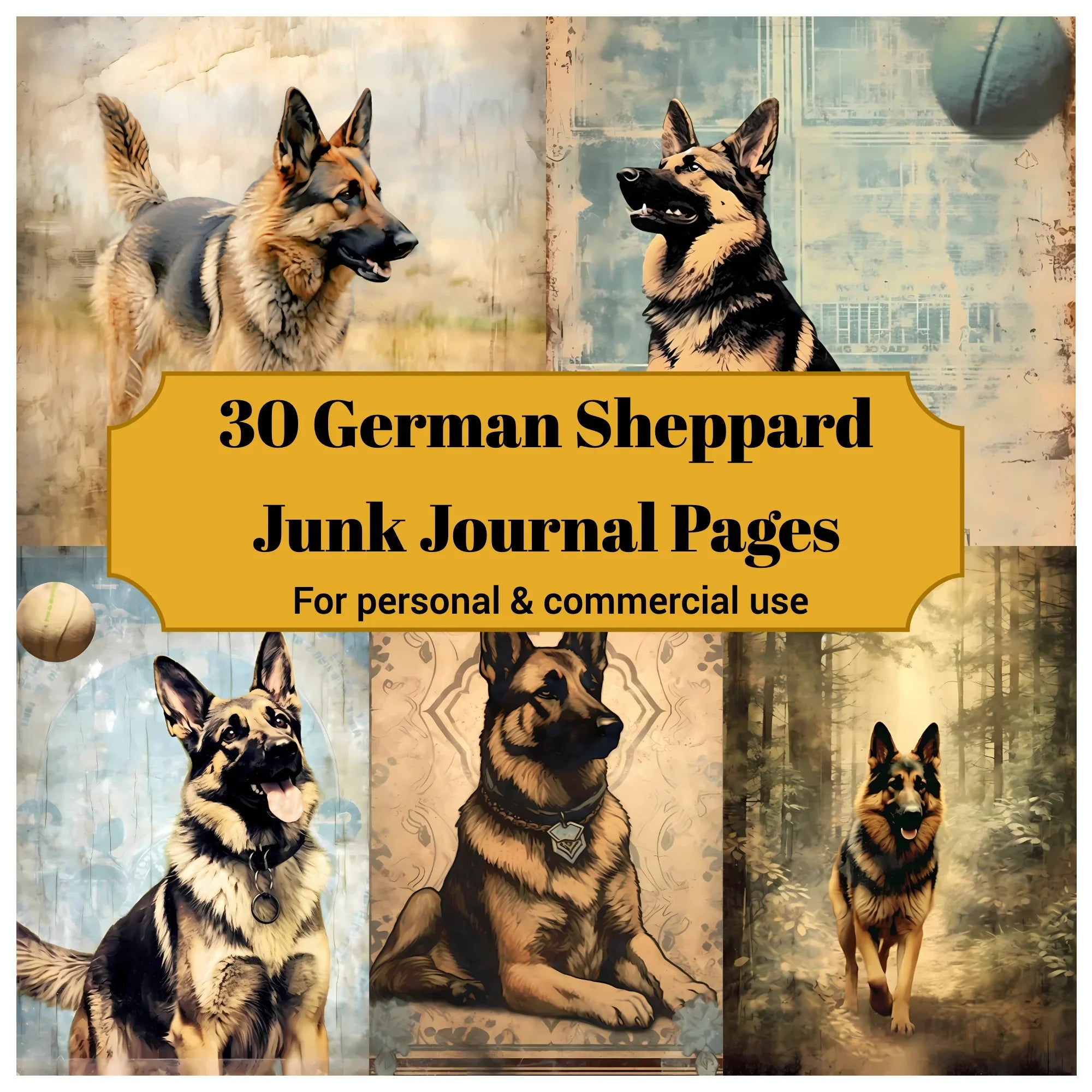 Gsd Journal German Shepherd Junk Journal Pages