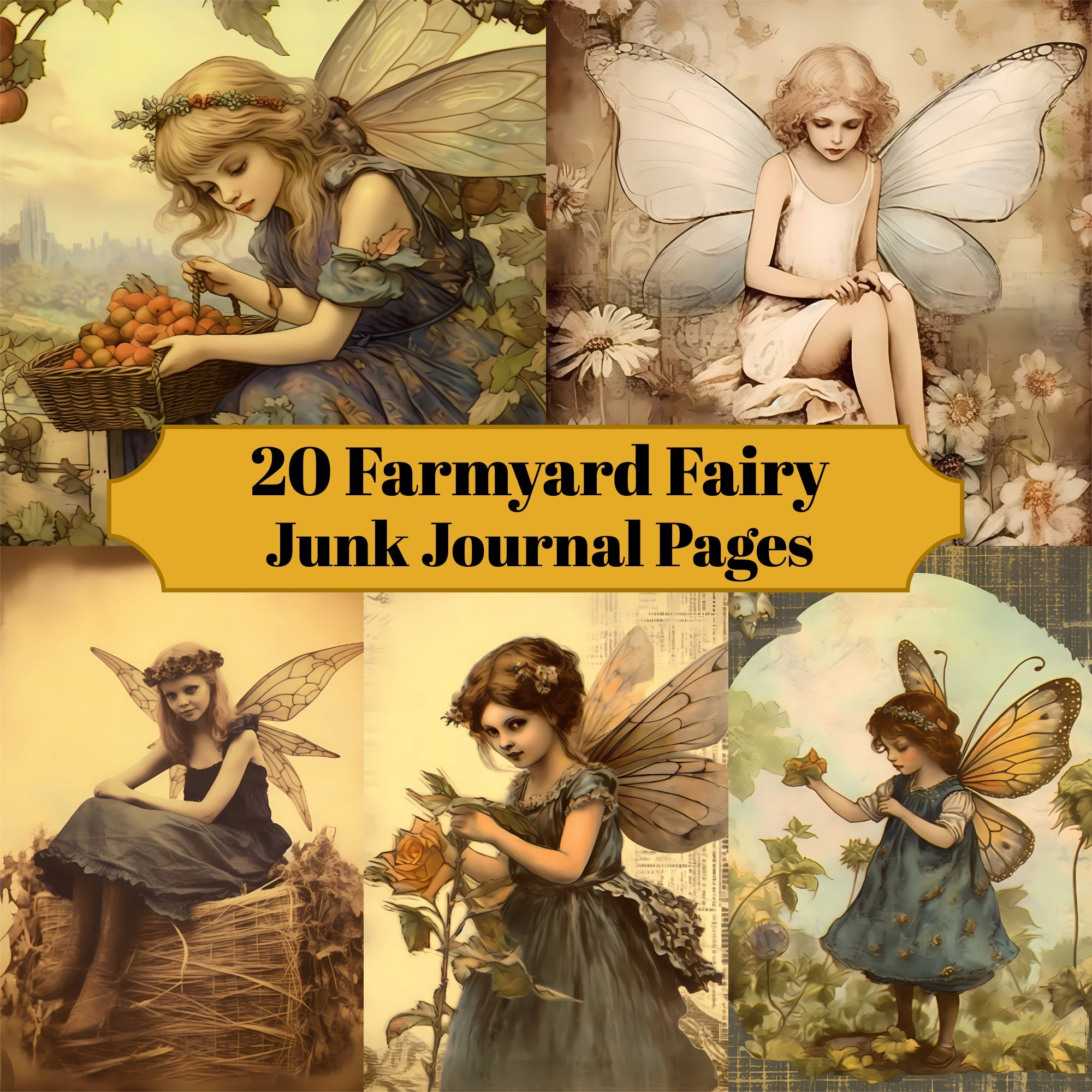 Farmyard Fairies Junk Journal Pages - CraftNest