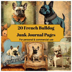 French Bulldogs Junk Journal Pages - CraftNest