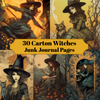 Cartoon Art Witches Junk Journal Pages