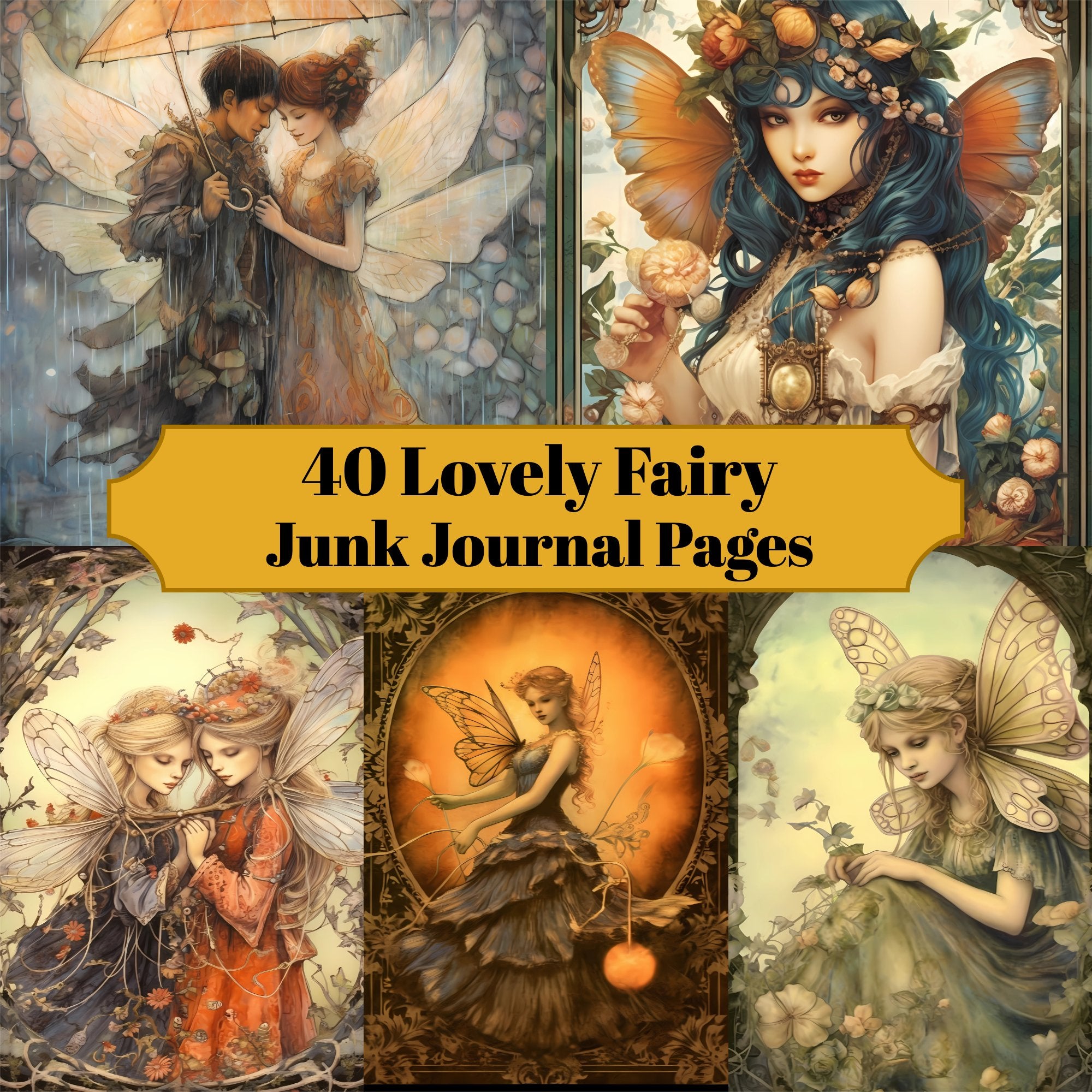 Lovely Fairies Junk Journal Pages - CraftNest