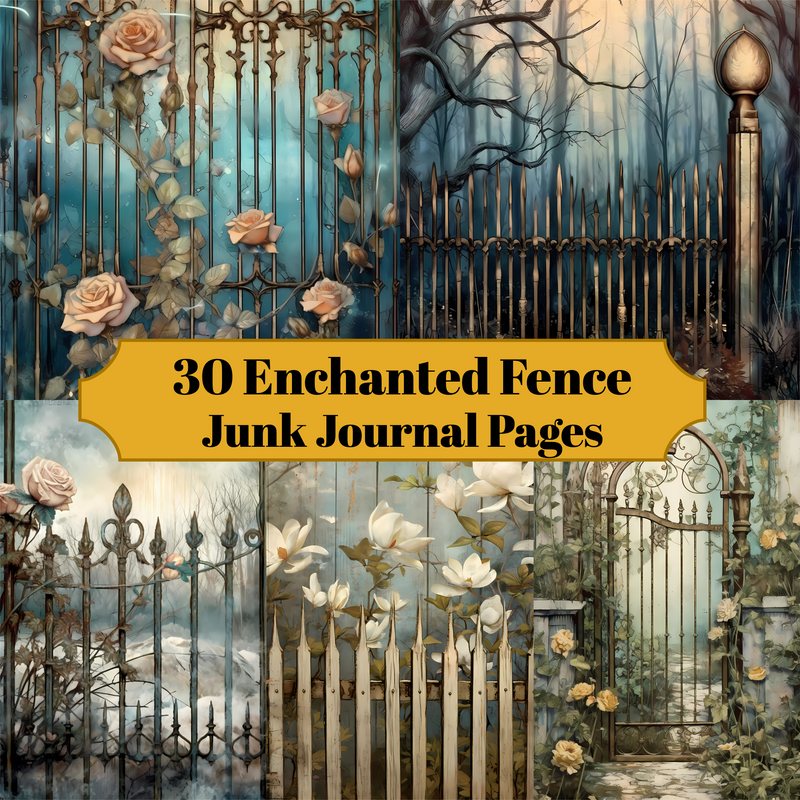 Enchanted Fence Junk Journal Pages - CraftNest