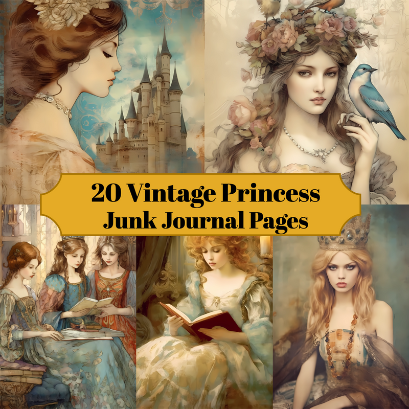 Vintage Princess Junk Journal Pages - CraftNest