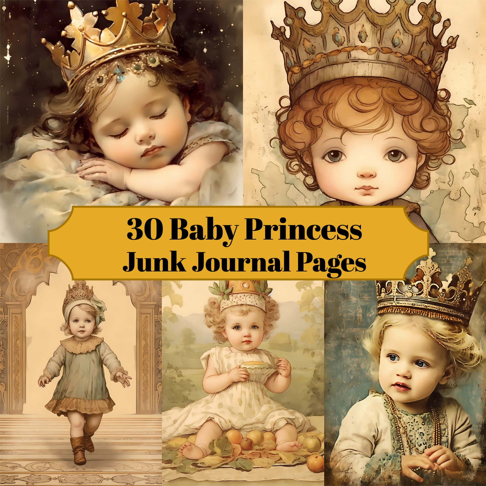 Baby Princess Junk Journal Pages - CraftNest