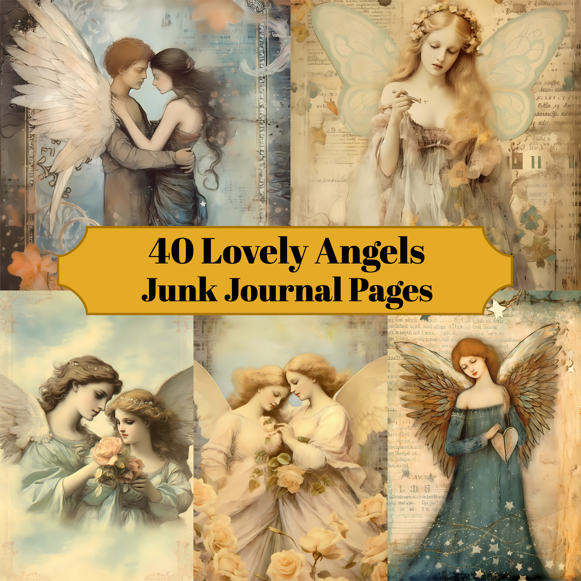 Lovely Angels Junk Journal Pages - CraftNest